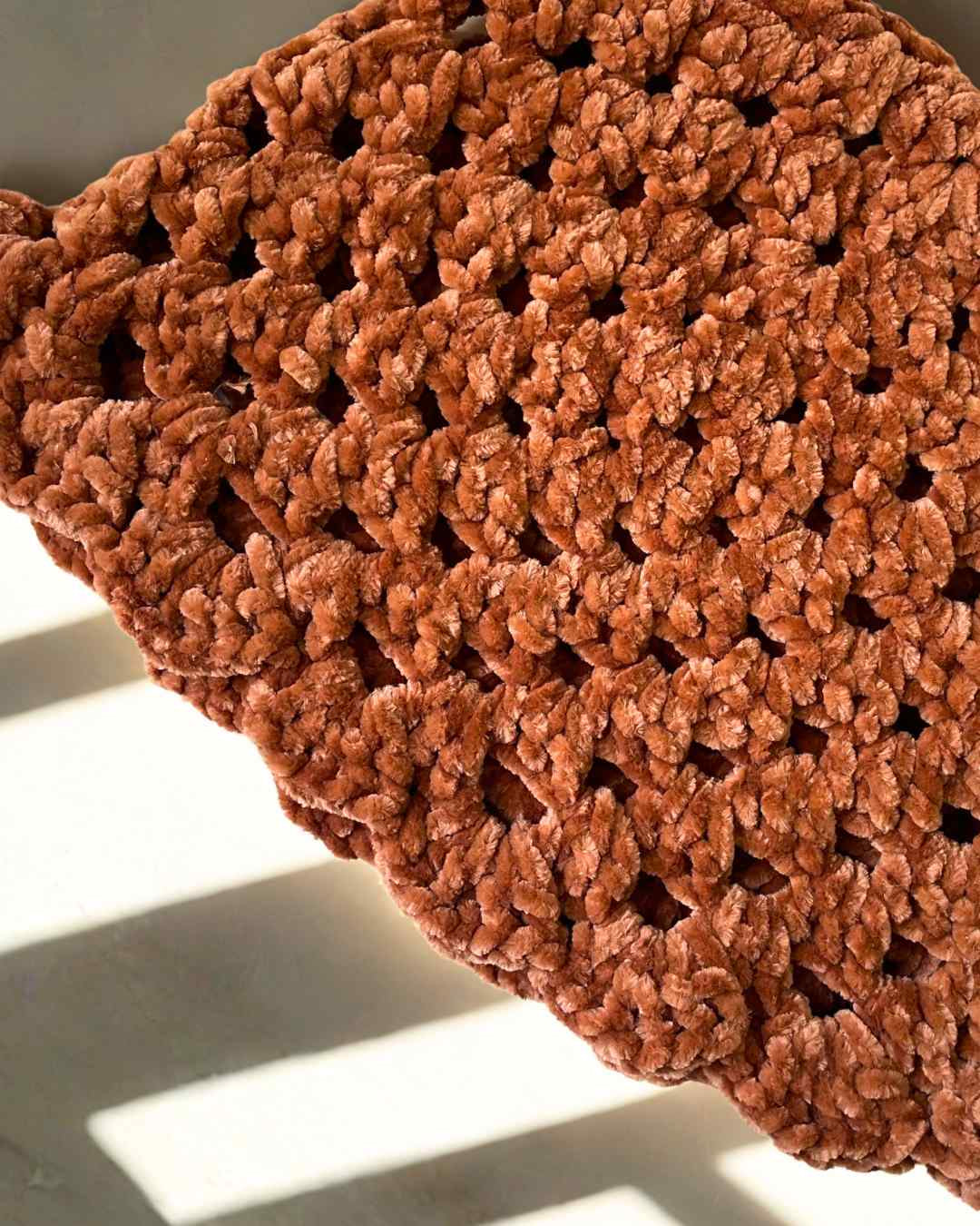 Chenille Crochet Beanie