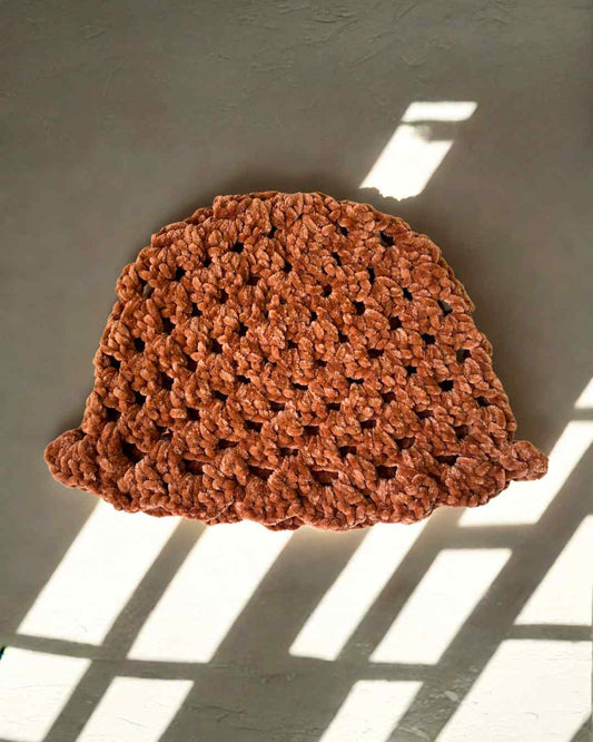 Chenille Crochet Beanie