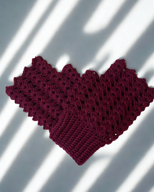 Scallop Fingerless Gloves