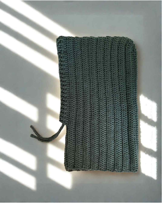 Dark Olive Crochet Balaclava